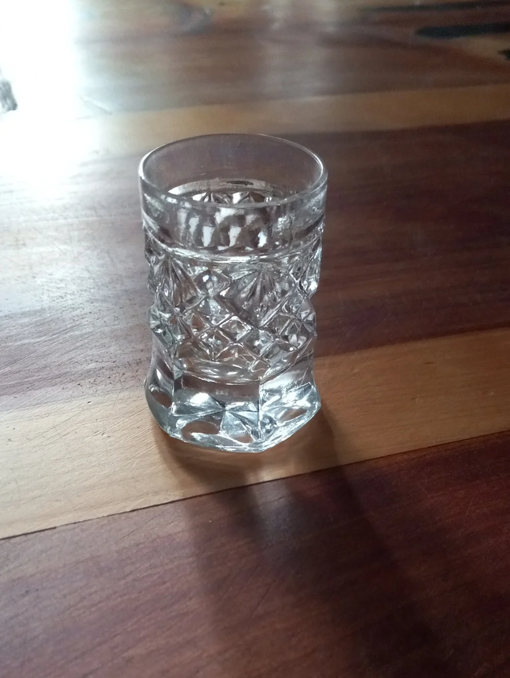 Clear Cut-Glass Toothpick Holder - Elegant Crystal-Style Glass